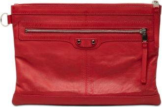 Balenciaga Red Color Leather Clutch Bag (Pre-Owned)