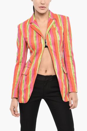 Dsquared2 Blazer a Righe con Dettaglio Cut Out Dsquared2