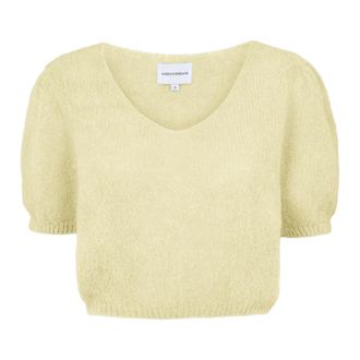 Americandreams Lolanda Pullover - Dames - Ronde hals truien - Geel - S - Wol - Truien & Vesten