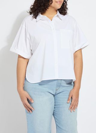 Lyss&eacute; Corinna Oversized Cropped Shirt Curvy
