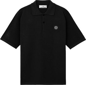 Stone Island Polo Shirts, male, Black, 2XL, S00B5 Knitted Polo