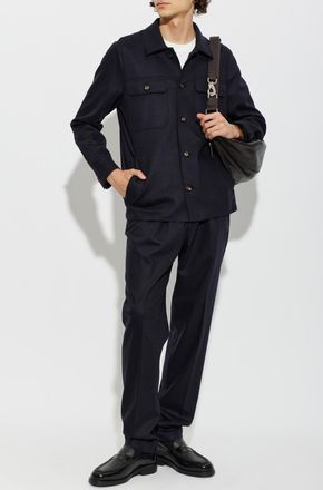 Eleventy Shirt With Pockets, Mens, Navy Blue