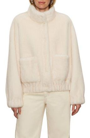 Sanctuary Coco Faux Fur Jacket in Almond Cream at Nordstrom Rack, Size Medium