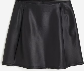 H&M Faltenjupe in A-Linie - Schwarz