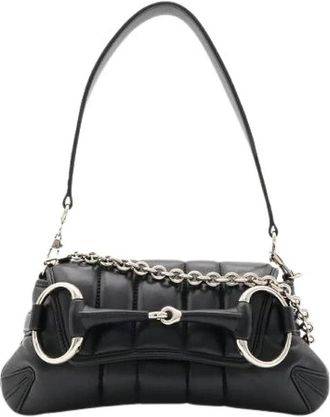 Gucci Pre-owned Vintage Schoudertas - Dames - Vintage Schoudertas - Zwart - ONE Size - Leer - Vintage