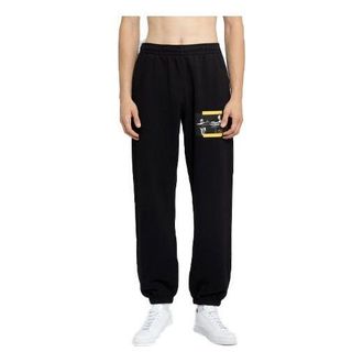Off-white Caravaggio-Print Track Pants Black Yellow OMCH029F21FLE0051084