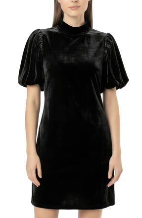 Area Stars Womens Velvet Mock Neck Dress In Black