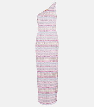 Missoni Zig Zag one-shoulder maxi dress