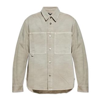 Haikure Denim Shirt Arno - Heren - Spijkeroverhemden - Beige - L - Denim - Overhemden
