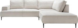 VENTE-UNIQUE.COM Sof&aacute; rinconera tela beige