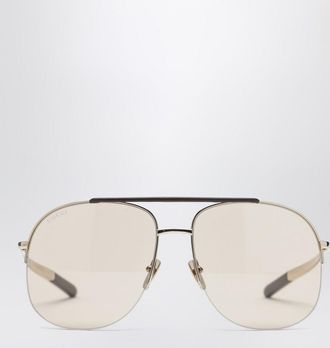 Gucci Gold navigator sunglasses