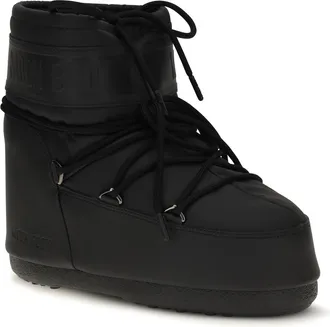 Moon Boot Womens Icon Low Rubber Boots Black