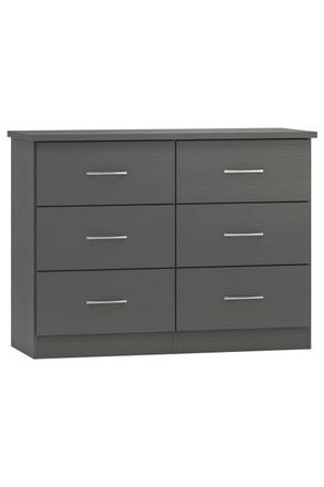 Seconique Nevada 6 Drawer Chest in Dark Grey