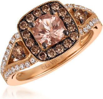 Le Vian Ladies Peach Morganite Rings set in 14K Strawberry Gold