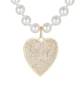 Eyecandy LA Eye Candy La Luxe 2Mm Pearl Cz Miranda Necklace