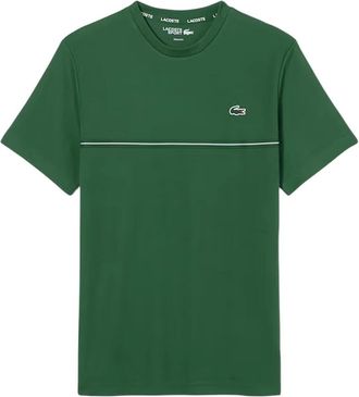 Lacoste Back Croco Ultra Dry Tee - Heren - T-shirts - Groen - S - Tops