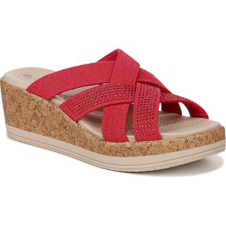 Life Stride Reign Crystal Embellished Slide Sandal in Magenta at Nordstrom Rack, Size 6.5