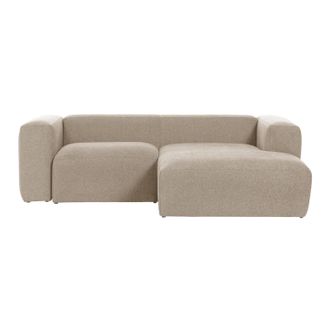 K Home 2,5-Sitzer Ecksofa Klocks mit Chaiselongue - Beige