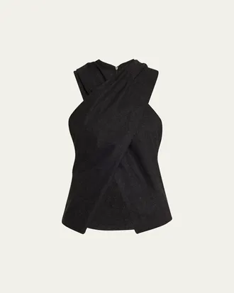 A.L.C. Tess Wool-Cashmere Crossover Top