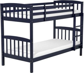 Beliani Beliani - Letto a Castello Blu in Legno di Pino con Scala 90 x 200 cm Revin