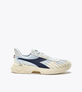Diadora Womens B. Elite Star Sneaker In White Blue Corsair