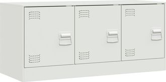 vidaXL Vidaxl - Mueble Para Tv De Acero Blanco 99x39x44 Cm