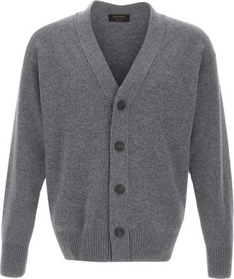 Gran Sasso Super Geelong V Cardigan - Heren - Vesten - Grijs - L - Wol - Truien & Vesten