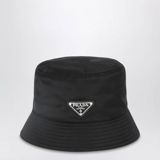 Prada Cappello da pescatore nero in Re-Nylon