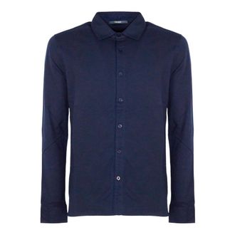 KANGRA Polo shirt van katoenmix - Heren - Casual Overhemden - Blauw - 2XL - Katoen - Overhemden