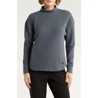 Swannies Paige Mock Neck Knit Top in Gpaphite at Nordstrom Rack, Size Small