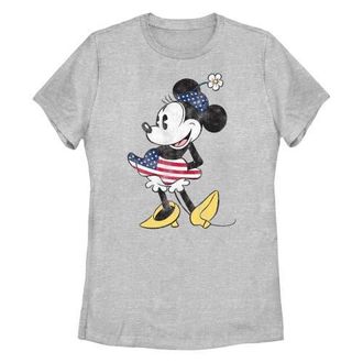 Minnie Mouse Womens Minnie Mouse Patriotic Fourth of July Outfit Graphic T-Shirt in Athletic Heather at Nordstrom, Size X-Large