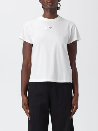 Maison Margiela T-shirt in cotone con logo Mm6 Maison Margiela