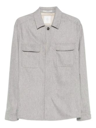Eleventy flap-pocket overshirt - Grey