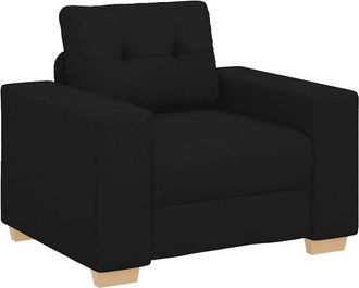 vidaXL Sillón de tela negro 60 cm Vidaxl