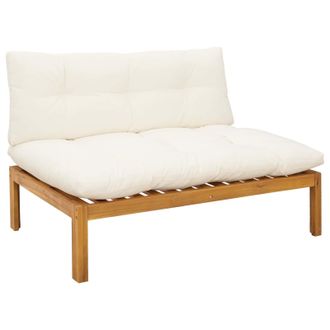 vidaXL Unidad Sof&aacute; Medio Natural Y Crema 120 X 80 X 82 Cm Vidaxl
