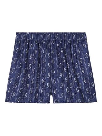 Tory Burch Shorts con stampa - Blu