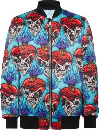 Philipp Plein Bomber Tattoo - Heren - Bomber jackets - Veelkleurig - M - Leer - Jassen