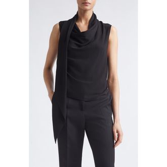 Altuzarra Elmer Stripe Polo Sweater Vest in Black at Nordstrom, Size X-Small