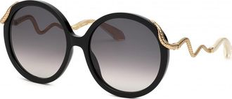 Roberto Cavalli Womens SRC004M590700 SRC004M 59 0700 Sunglasses - Black - One Size
