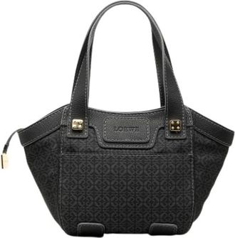Loewe Bolso Tote de Lona Pre-owned - Pre-owned - Mujer - Negro - ONE SIZE