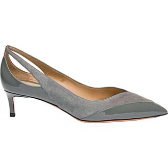 Santoni Womens kitten heel pump in Gray at Nordstrom, Size 10.5