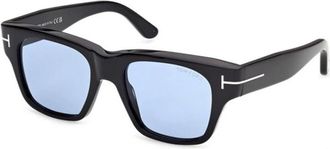 Tom Ford Caine-02 Ft1280 01V Sunglasses - male - Tom Ford - Sunglasses - Black - 53 MM - Accessories