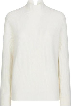 Dondup Regular-fit coltrui in vissersboordsteek - Dames - Coltruien - Wit - S - Wol - Truien & Vesten