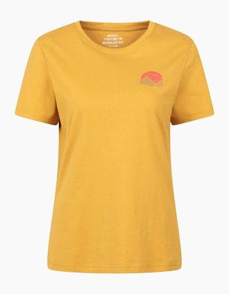 Mountain Warehouse Womens Mountain Warehouse Womens/Ladies Sunset Back Print T-Shirt - Yellow/Orange - Size: 10