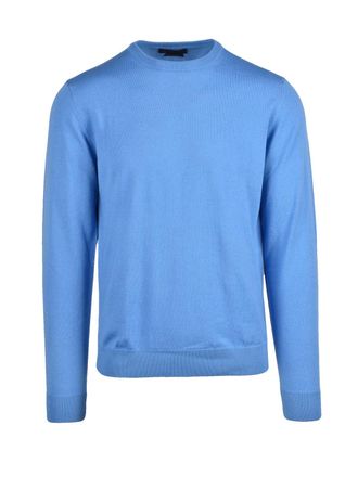Daniele Fiesoli Crewneck Pullover In Extrafine Merino Wool With Ribbed Details