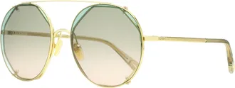 Chlo&eacute; CH0041S Clip-On Round Sunglasses - Gold