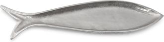 Melrose International Metallic Aluminum Fish Platter 23.5L - Gray