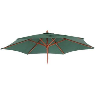Hhg Telo copertura ricambio per ombrelloni rotondi Florida &oslash; 300cm, verde
