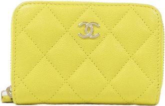 Chanel Yellow Grained Calfskin Coin Purse/Coin Case (Pre-Owned)