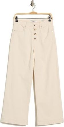 Scotch & Soda The Wave High Waist Crop Wide Leg Jeans in Ecru at Nordstrom Rack, Size 25